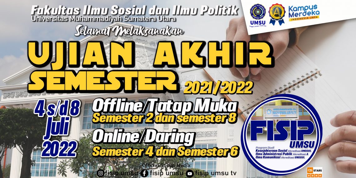 JADWAL UJIAN AKHIR SEMESTER