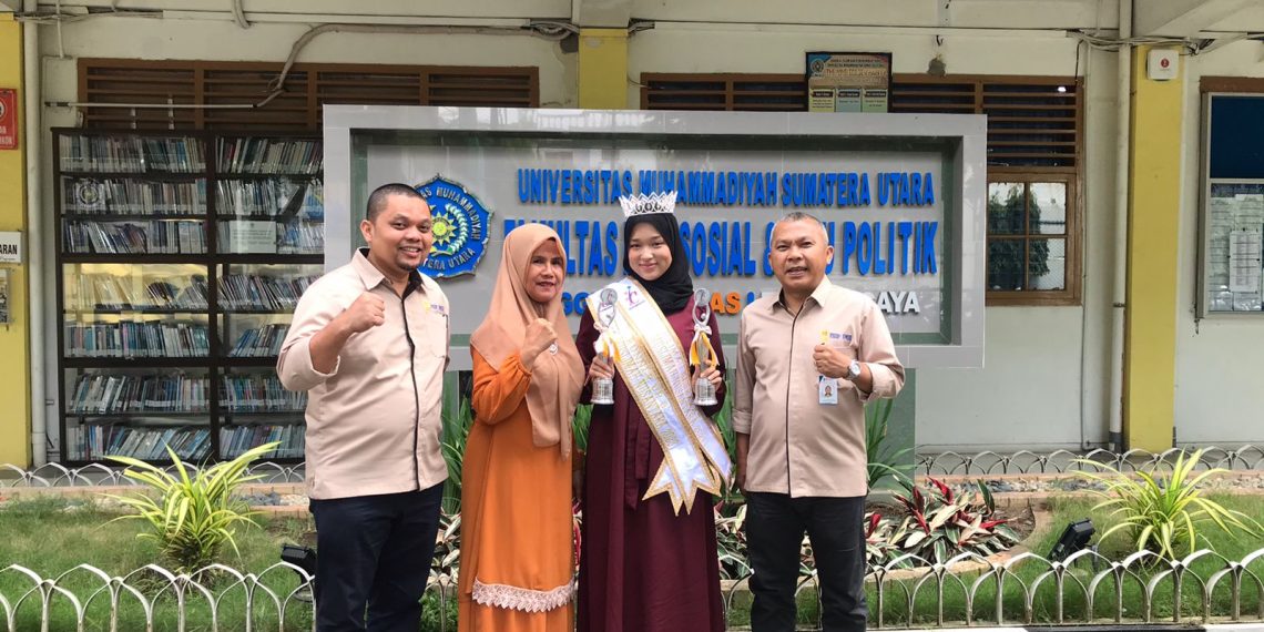 Mahasiswi FISIP UMSU Ukir 2 Prestasi di Ajang Putri Muslimah Nusantara Tahun 2023
