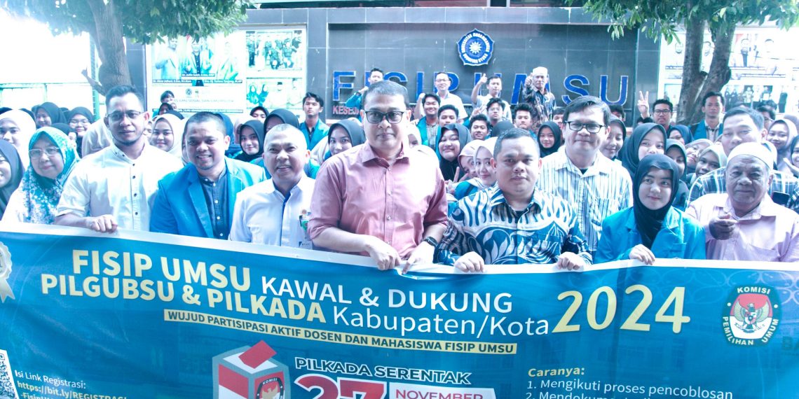 Ribuan Mahasiswa FISIP UMSU Diberangkatkan Kawal Pilkada Serentak 2024