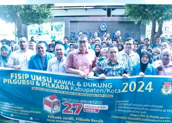 Ribuan Mahasiswa FISIP UMSU Diberangkatkan Kawal Pilkada Serentak 2024