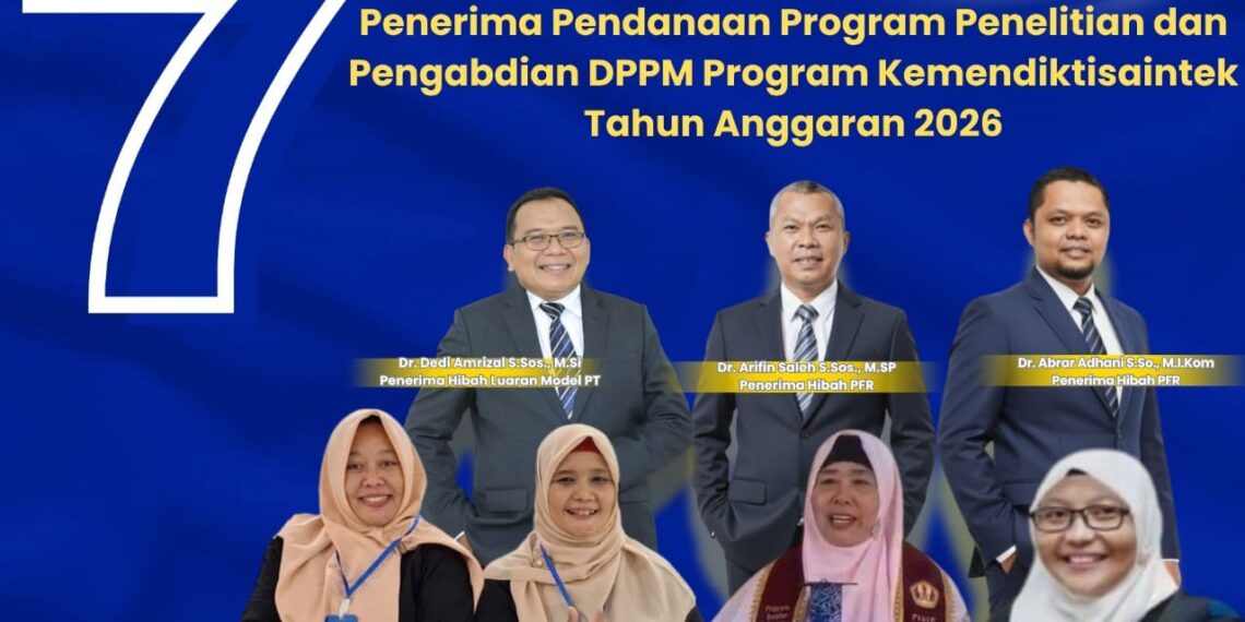 7 Dosen FISIP UMSU Lolos Penerima Dana Hibah Penelitian Kemendiktisaintek 2026